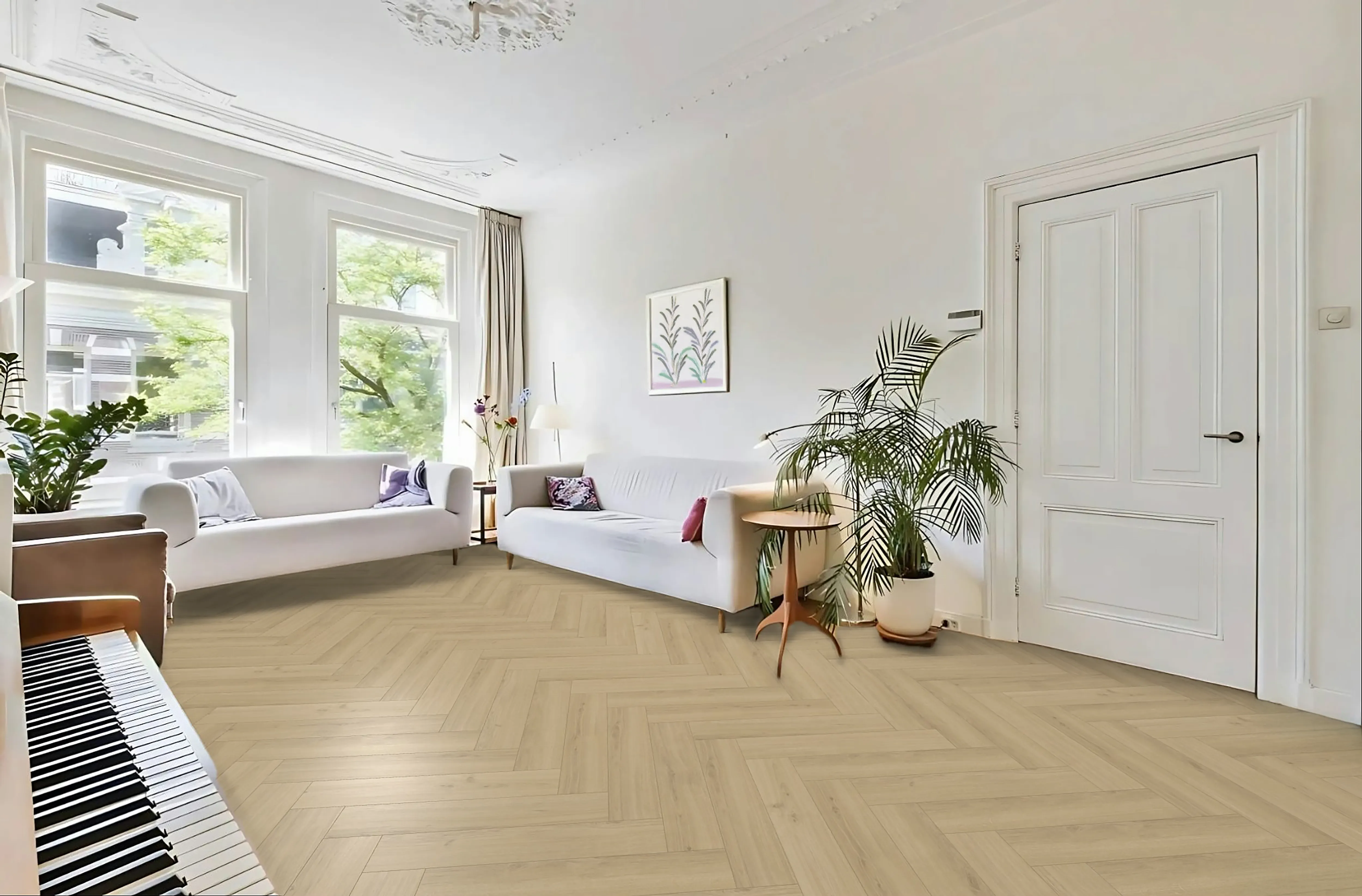 KWH-8859　Oak Regent beige (Herringbone)